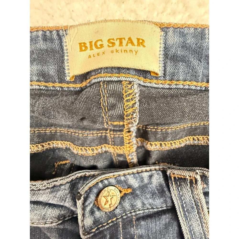 Big Star Alex Skinny Jeans Women's 33‎ Blue (fits 32x30) Stretch Mid-Rise